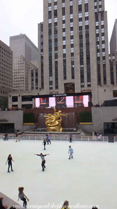 Opening day of the Rockefeller Center ice rink