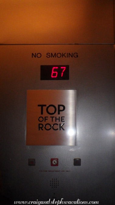 Top of the Rock: Arriving at 67th floor observation deck