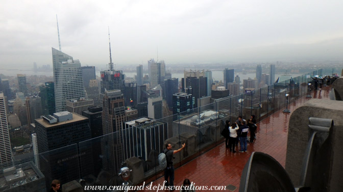 View from the top deck of the Top of the Rock