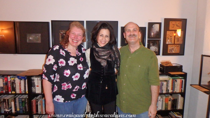 Steph, Janet La Valley, and Craig at Janet's open studio