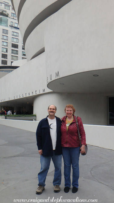 Craig and Steph in front of the Guggenheim