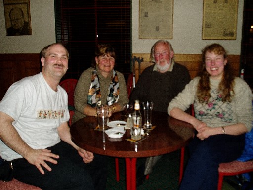 Dinner at Churchill's: Craig, Linda, Bill and Steph