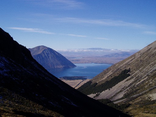 The view back to the lake on our way to the tarn