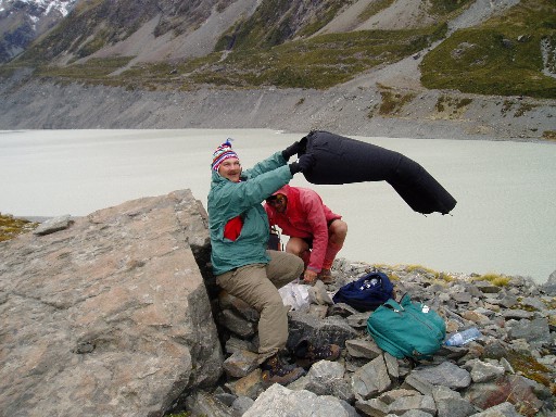 A windy spot for lunch