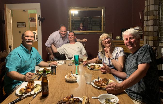 Craig, David, Tyson, Steph (in mirror), Mary Carol, and Steve