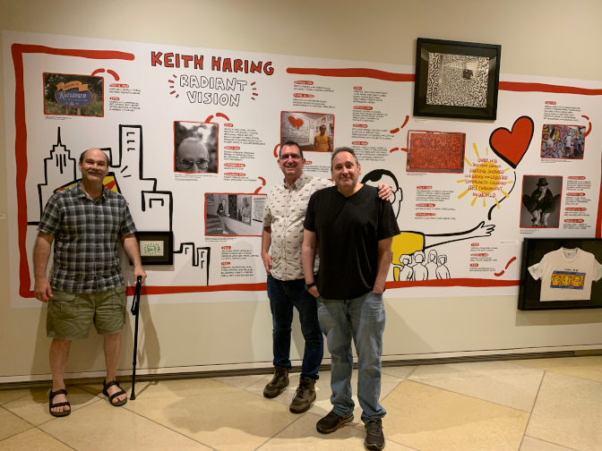 Craig, Tyson, and David at the Keith Haring exhibit at the Fenimore Museum