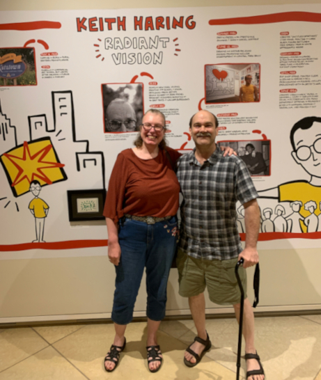 Steph and Craig at the Keith Haring exhibit