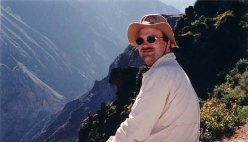 Craig watching the condors at Cruz del Condor