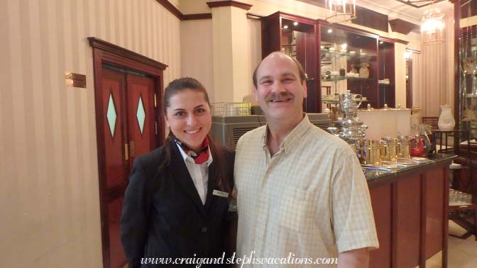 Mayya, breakfast hostess at Marriott Grand