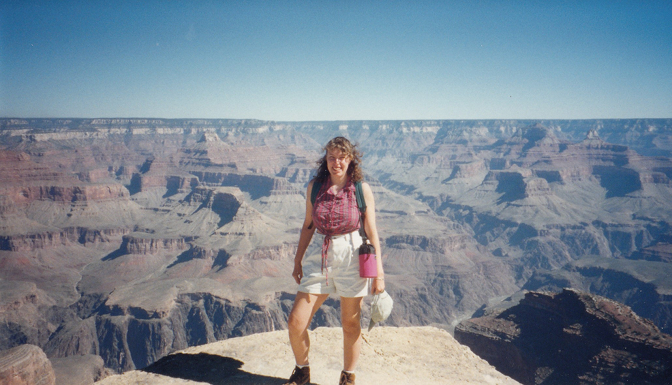 Steph at the South Rim of the Grand Canyon