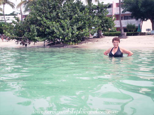 Mom swimming at Secret Harbour