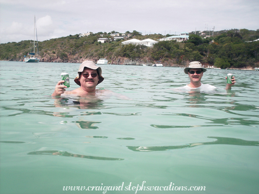 Steve and Craig swimming at Secret Harbour