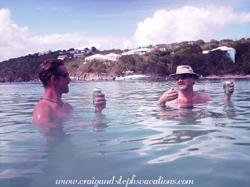 Marty and Craig swimming at Secret Harbour