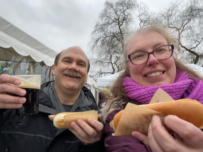 Guinness and sausages