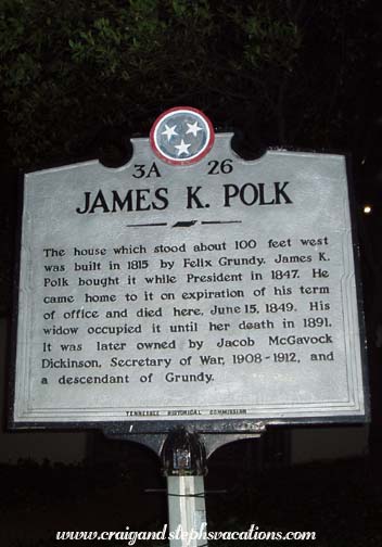 Site of James K. Polk's house, Nashville