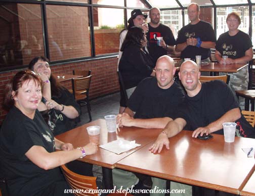 Cathie, Rebecca, Shawn, and Shane (in the background Paul, Phil, Tim, and Sharon) -Alfred's on Beale