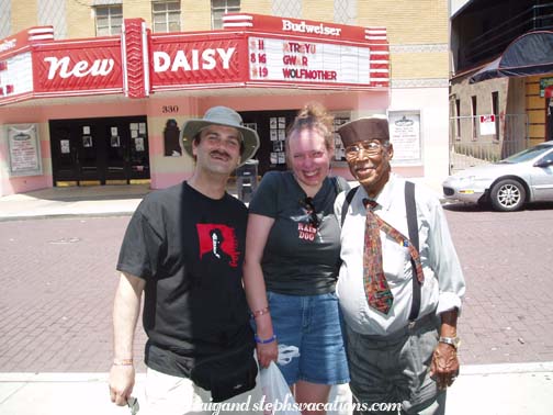 Craig and Steph with Ernest C. Withers on Beale St.