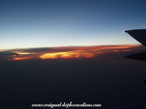 Sunset from plane