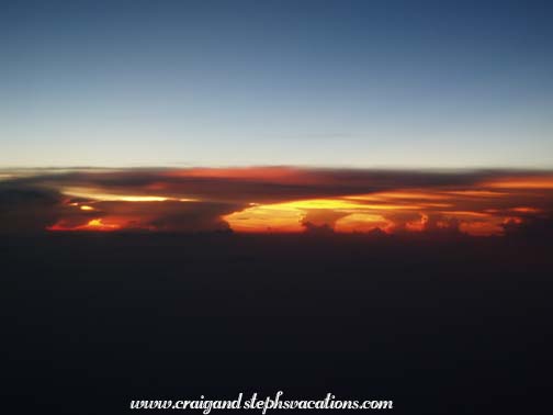 Sunset from plane