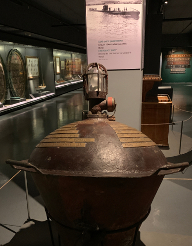 Emergency buoy from the sunken submarine ATILAY-1, Naval Museum