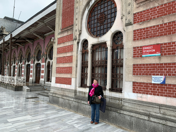 At Sirkeci Station, eastern terminus of the Orient Express