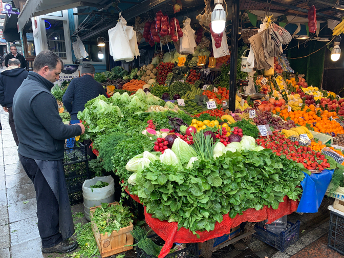 Colorful produce for sale in Kadiköy