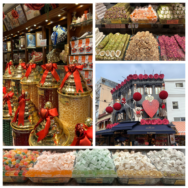 Sweet shop in Kadiköy ready for Valentine's Day